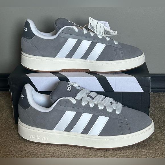 Adidas Men's Grand Court Alpha 00s Classic Gray and White Sneakers size 11 - Picture 5 of 12